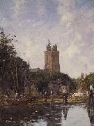 Eugene Boudin Dordrecht, the Grote Kerk from the Canal Sweden oil painting artist